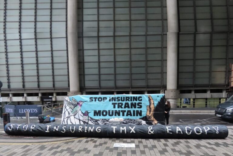 Coal Action Network protest outside of Lloyd’s of London AGM