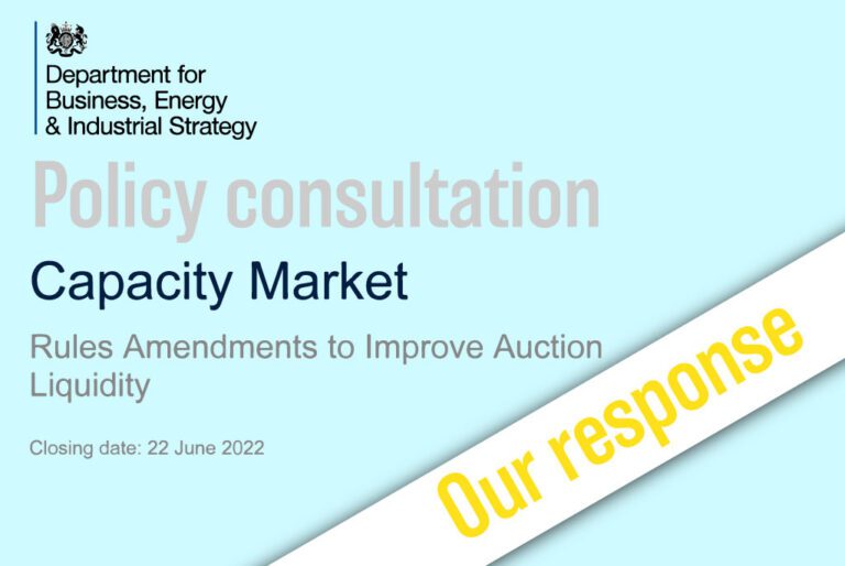 Energy capacity market consultation response